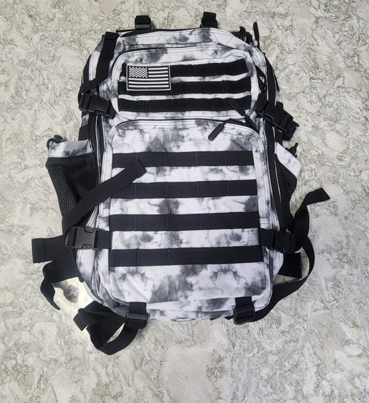 Tactical Backpack XL-w/drink holder-gry/wht